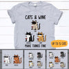 Cat Wine Custom Shirt Cats And Wine Make Things Fine - PERSONAL84