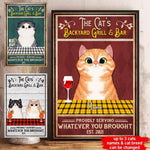 Cats BBQ Custom Poster The Cat's Backyard Grill & Bar Personalized Gift - PERSONAL84