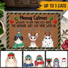 Cats Christmas Custom Doormat Merry Catmas Welcome To Our Purr-fect Home Personalized Gift For Cat Lovers - PERSONAL84