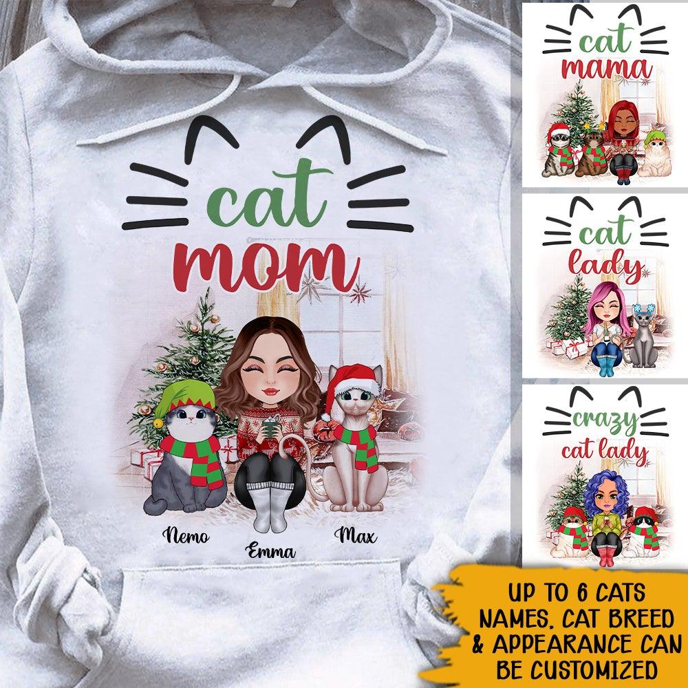 Cats Christmas Custom Shirt Cat Mom Personalized Gift For Cat Lovers - PERSONAL84