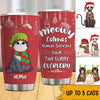 Cats Christmas Custom Tumbler Meowy Catmas Human Servant Tiny Furry Overlord Personalized Gift For Cat Moms Cat Dads - PERSONAL84