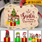 Cats Custom Christmas Ornament Dear Santa I've Been Purrfect Christmas Personalized Gift - PERSONAL84