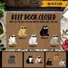 Cats Custom Doormat Keep Door Closed Don&#39;t Let The Cats Out Personalized Gift - PERSONAL84