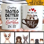 Cats Custom Mug Everything Tastes Better With Cat Hair In It Personalized Gift For Cat Lovers - PERSONAL84