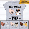 Cats Custom T Shirt Best Cat Dad Ever Personalized Gift - PERSONAL84