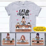 Cats Custom T Shirt Cat Mama Personalized Gift - PERSONAL84