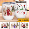 Cats Custom Wine Tumbler Cat Mom Personalized Gift For Cat Lovers - PERSONAL84