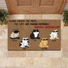 Cats Doormat Customized Please Excuse The Mess The Cats Are Being Assholes Personalized gifts - PERSONAL84