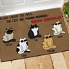 Cats Doormat Customized Please Excuse The Mess The Cats Are Being Assholes Personalized gifts - PERSONAL84