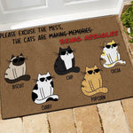 Cats Doormat Customized Please Excuse The Mess The Cats Are Being Assholes Personalized gifts - PERSONAL84