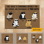 Cats Doormat Customized This House Is Maintained Solely For The Comfort And Convenience Of The Cats - PERSONAL84