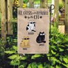 Cats Garden Flag Customized Name And Breed All Guests Must Be Approved By The Cat - PERSONAL84