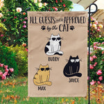 Cats Garden Flag Customized Name And Breed All Guests Must Be Approved By The Cat - PERSONAL84