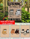 Cats Garden Flag Customized Name And Breed Warning Area - PERSONAL84