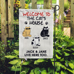 Cats Garden Flag Customized Name And Breed Welcome To The Cat's House - PERSONAL84