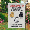 Cats Garden Flag Customized Name And Breed Welcome To The Cat&#39;s House - PERSONAL84