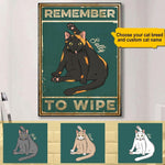 Cats Poster Personalized Name And Breed Remember To Wipe - PERSONAL84