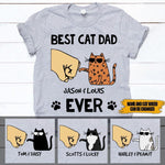 Cats Shirt Personalized Names And Breed Best Cat Dad Ever - PERSONAL84