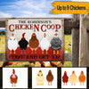 Chicken Custom Metal Sign Chicken Coop Come And Get &#39;Em Personalized Gift - PERSONAL84