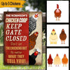 Chicken Custom Metal Sign Don&#39;t Let The Chickens Out Personalized Gift - PERSONAL84