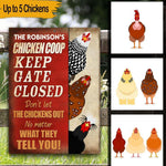 Chicken Custom Metal Sign Don't Let The Chickens Out Personalized Gift - PERSONAL84