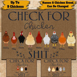 Chicken Doormat Customized Names and Breeds Check For Chicken Shit - PERSONAL84