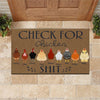 Chicken Doormat Customized Names and Breeds Check For Chicken Shit - PERSONAL84