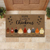 Chicken Doormat Customized Names and Breeds Home Is Where My Chickens Are - PERSONAL84