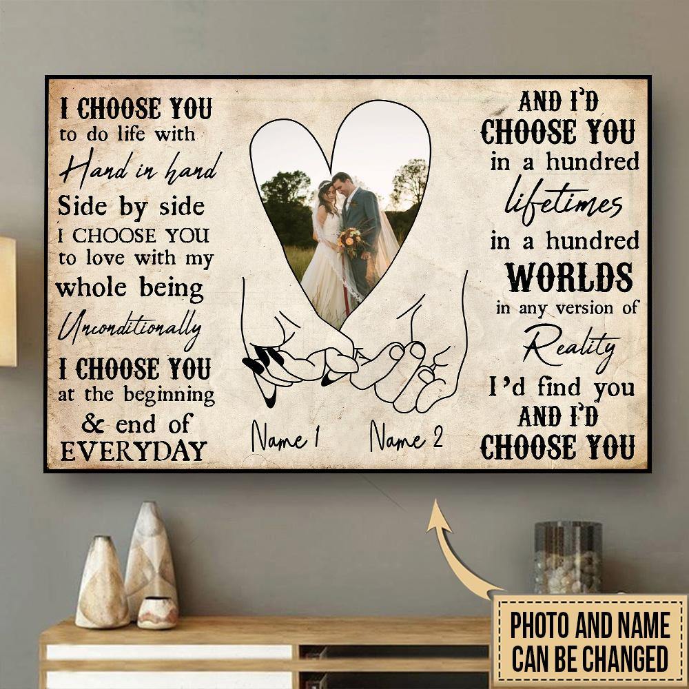 Couple Custom Poster I Choose You To Do Life With Personalized Gift - PERSONAL84