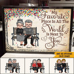 Couple Custom Poster My Favorite Place In All The World Is Next To You Personalized Gift - PERSONAL84