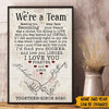Couple Custom Poster We&#39;re A Team Hand Holding Personalized Valentine&#39;s Day Gift For Him Her - PERSONAL84