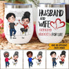 Couple Custom Wine Tumbler Husband And Wife Drinking Buddies For Life Personalized Gift - PERSONAL84