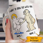 Couple Mug Customized I Want To Grow Old With You Personalized Gift - PERSONAL84