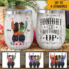 Cowgirl Best Friends Custom Wine Tumbler Tonight Is Bottom Up Personalized Gift For Best Friends - PERSONAL84