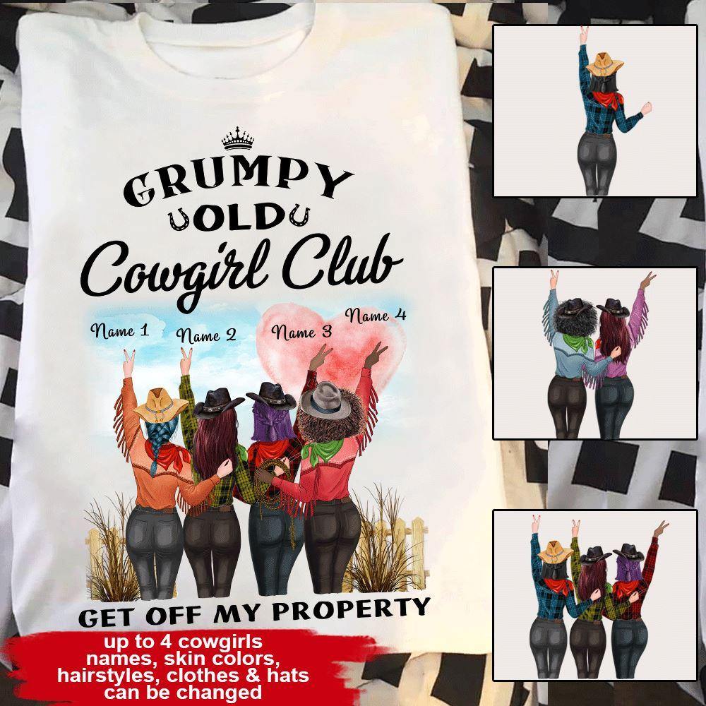 Cowgirl Custom T Shirt Grumpy Old Cowgirl Club Personalized Gift - PERSONAL84