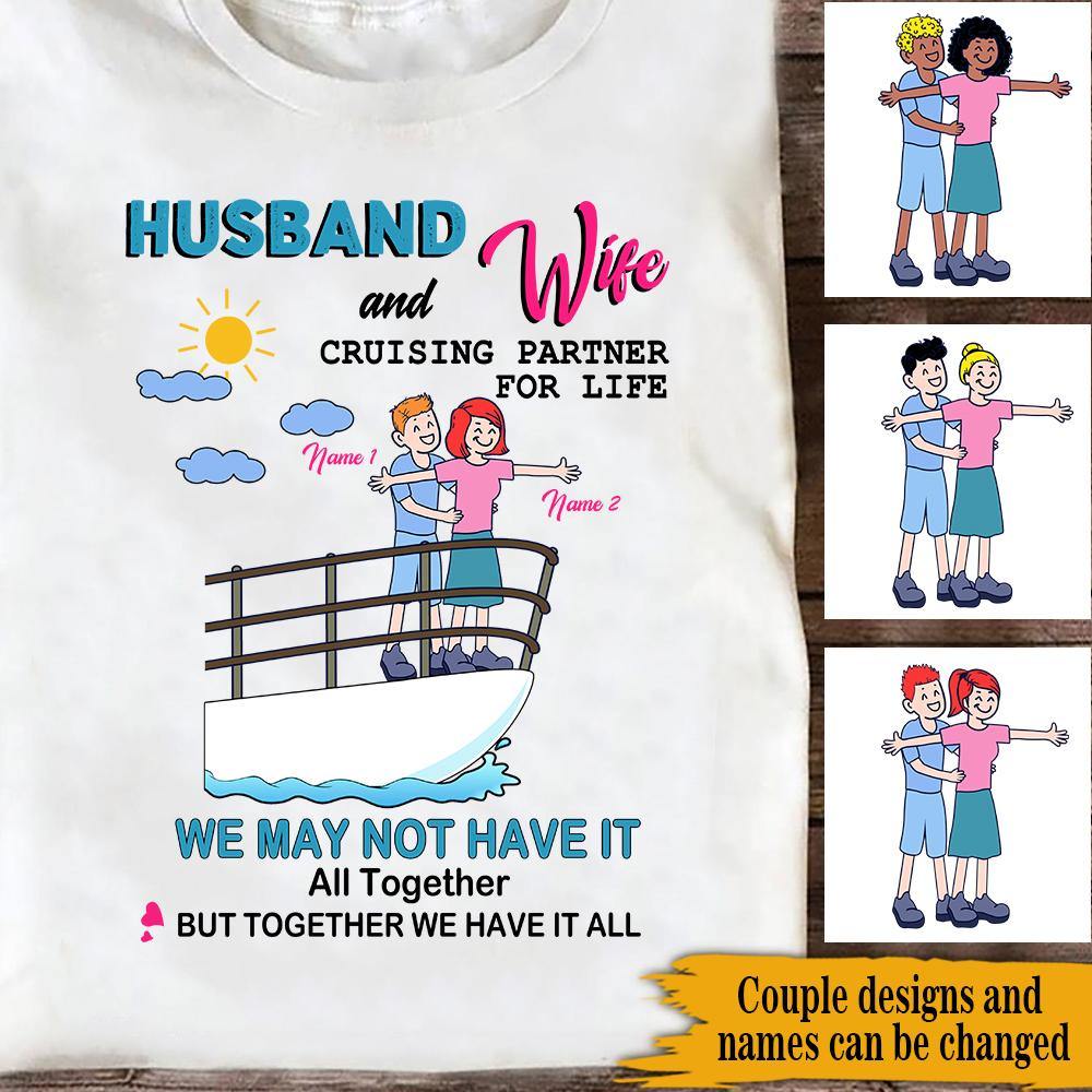 Cruising Custom Shirt Husband And Wife Cruising Partner For Life Personalized Gift - PERSONAL84