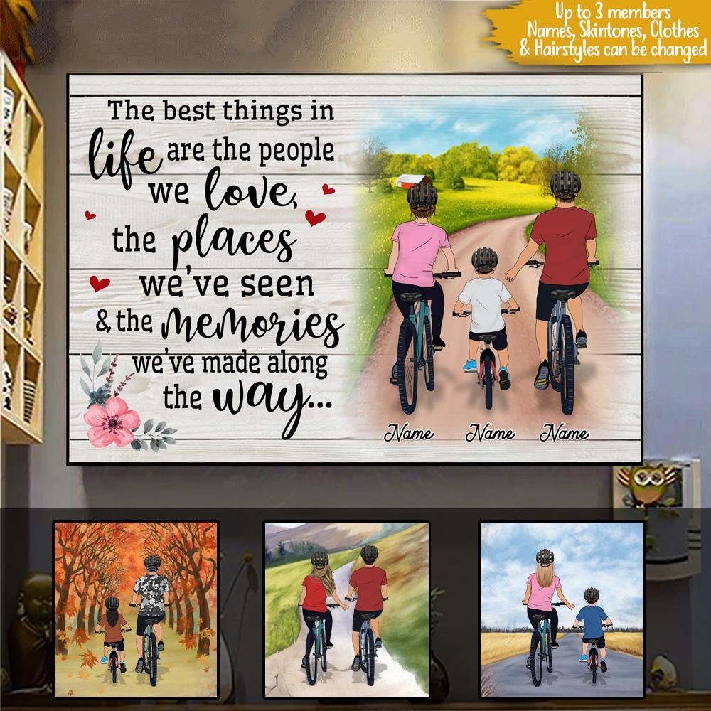 Cycling Family Custom Poster The Best Things In Life Personalized Gift - PERSONAL84