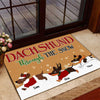 Dachshund Christmas Custom Doormat Dachshund Through The Snow Personalized Gift - PERSONAL84