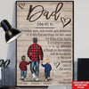 Dad Custom Poster Provider Hero Role Model Father&#39;s Day Personalized Gift - PERSONAL84