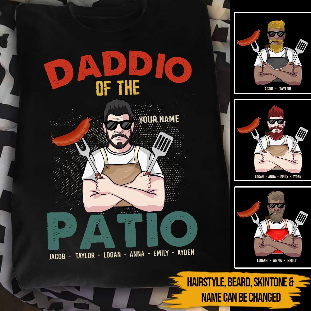 Dad Custom T Shirt Daddio Of The Patio Personalized Father's Day Gift - PERSONAL84