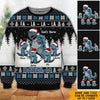 Dad Custom Wool Sweater Fa La La Dadzilla Personalized Christmas Gift - PERSONAL84