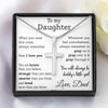 Dad Necklace To My Daughter Whenever You Feel Overwhelmed Always Remember To Pray Gift - PERSONAL84