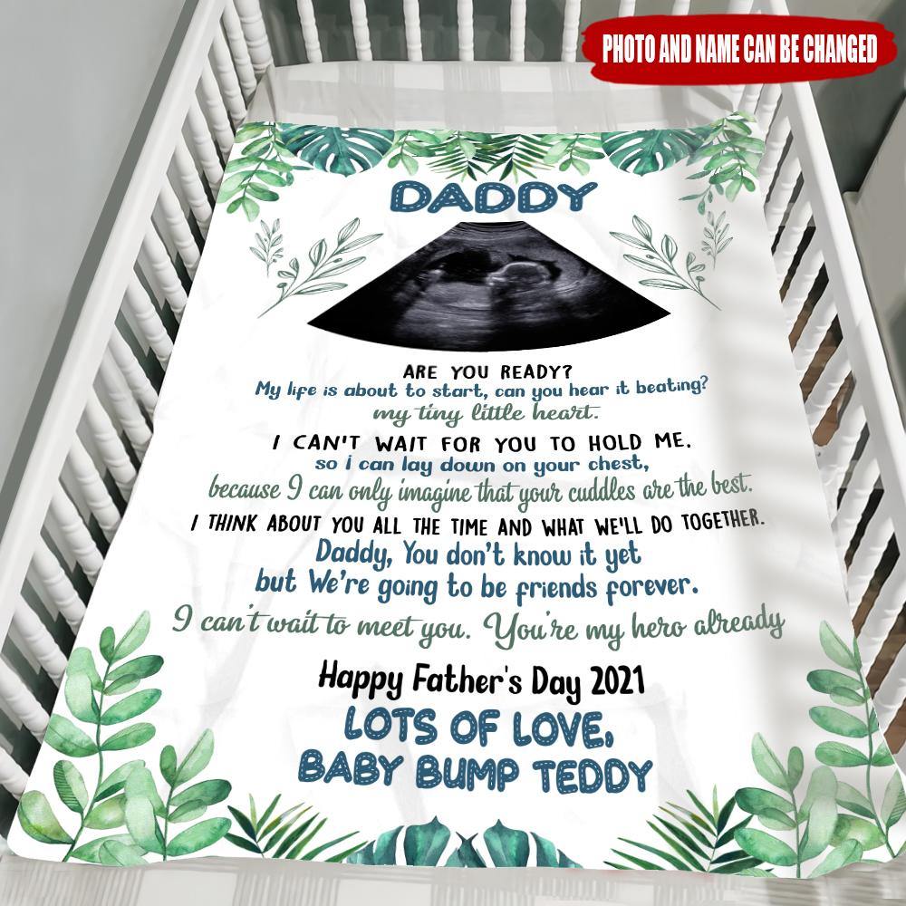 Daddy To Be Custom Blanket My Life Is About To Start Personalized Gift - PERSONAL84