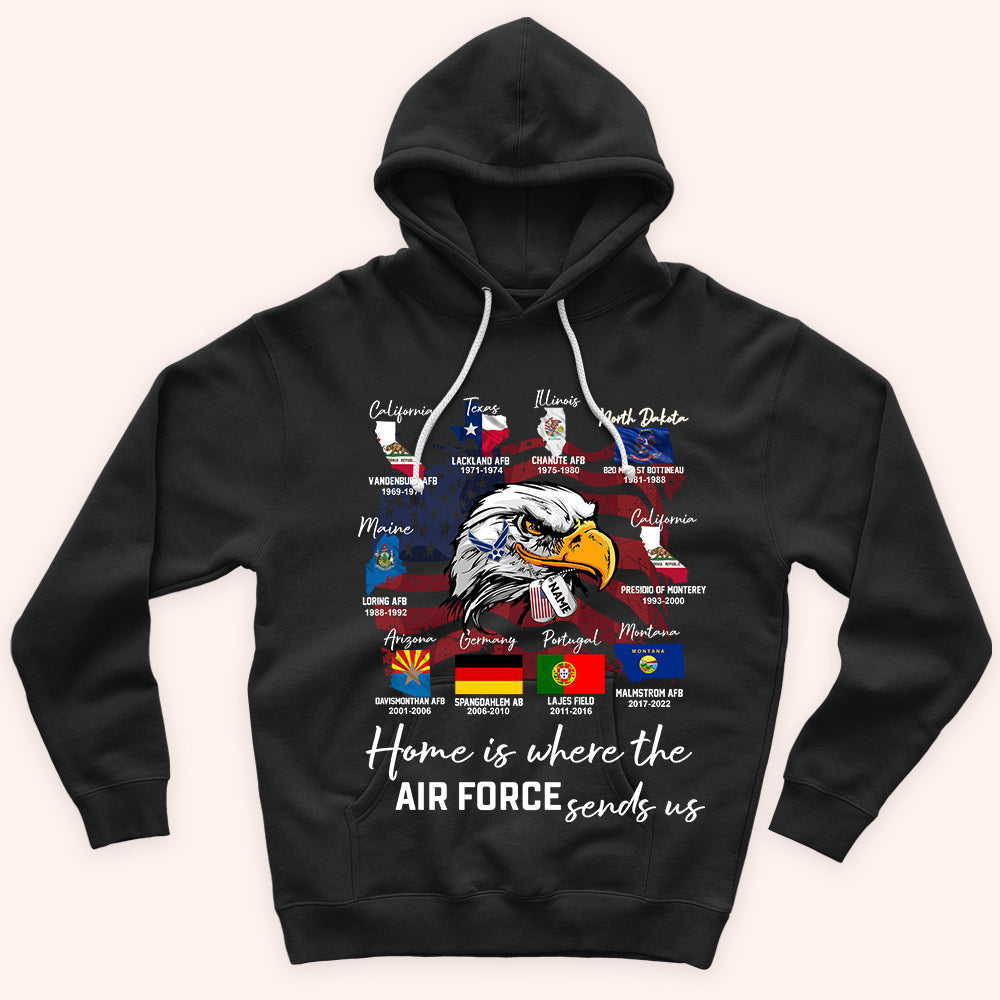 Veteran Custom Shirt Home Is Where The Military Sent Us Personalized Gift