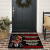 Veteran Custom Doormat Warning To Uninvited Guests Personalized Gift