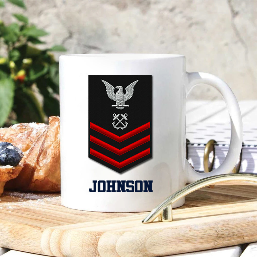 Navy Veteran Custom Mug Proudly Served Personalized Gift