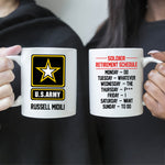 Veteran Custom Mug Retirement Schedule Personalized Gift