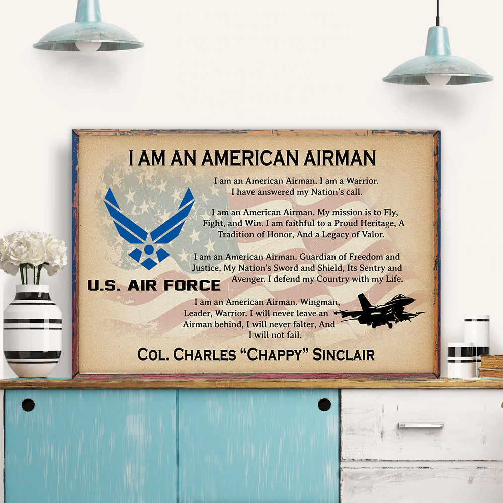 U.S Veteran Custom Poster Proudly Served Personalized Gift