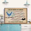 U.S Veteran Custom Poster Proudly Served Personalized Gift