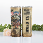 Veteran Custom Tumbler Home Of The Free Because Of The Brave Personalized Gift